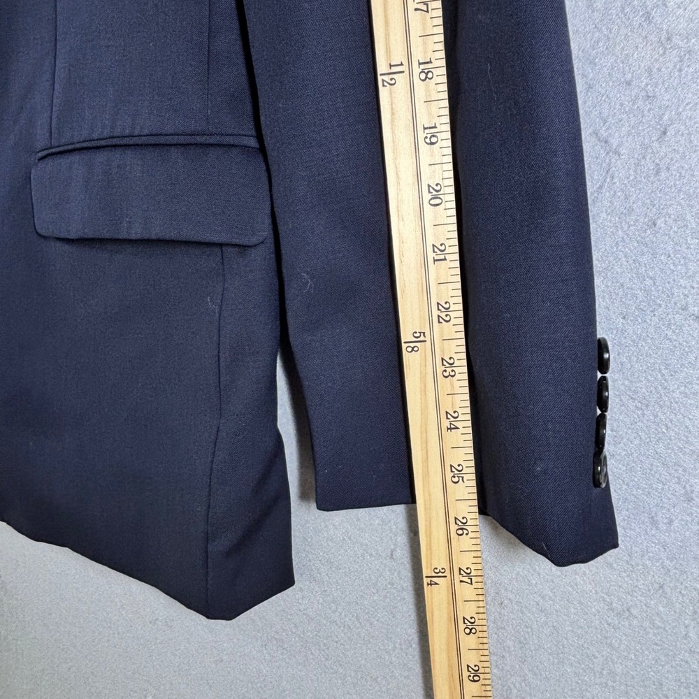 Lauren Ralph Lauren Mens 48R Dark Navy Blue 100% Wool Natural Stretch Blazer - Picture 13 of 16